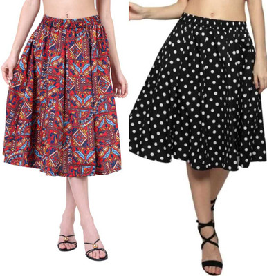 MAIYYA COLLECTION Printed, Polka Print Women A-line Multicolor Skirt