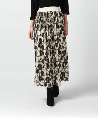 STYLESTONE Animal Print Women Pleated Multicolor Skirt
