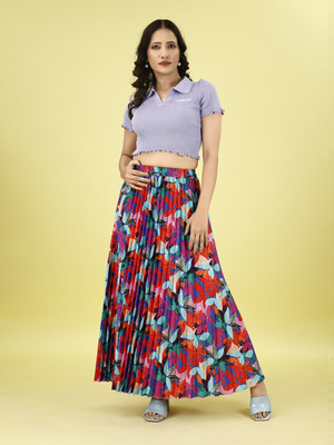 OTABU Printed Women A-line Multicolor Skirt