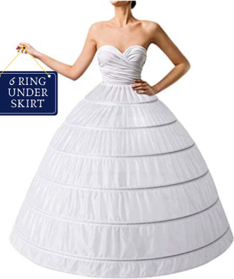 KCM FASHION Striped Women Layered White Skirt