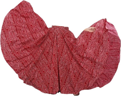 JYESHTA Printed Women Flared Red Skirt