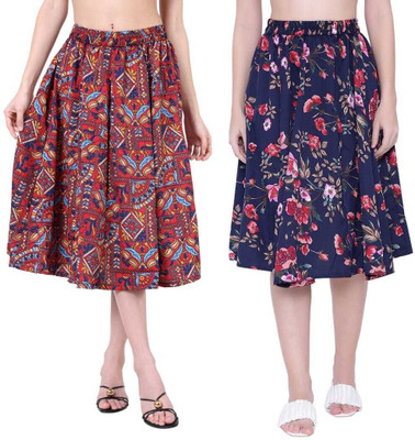 MAIYYAA COLLECTION Printed Women A-line Multicolor Skirt