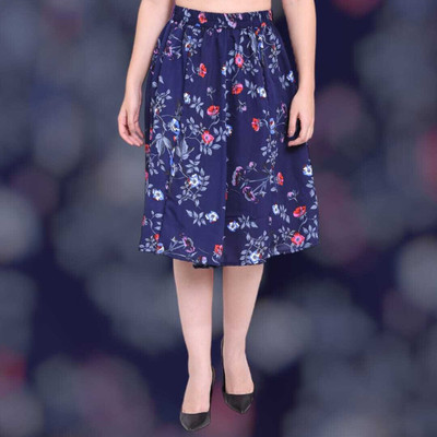 Mannat Diva Printed Women A-line Multicolor Skirt
