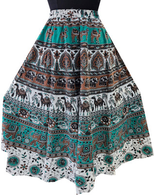 nandani fab Printed Women Flared Multicolor Skirt
