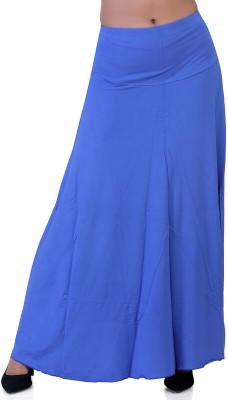 Laasa Sports Solid Women Regular Blue Skirt