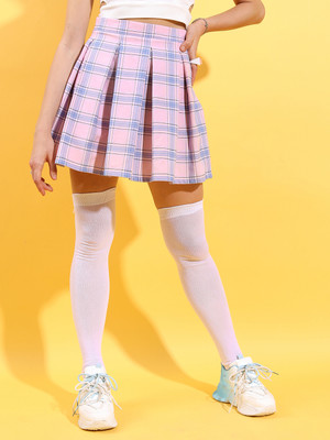 Tokyo Talkies Checkered Women A-line Multicolor Skirt