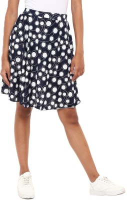 V-MART Printed Women Flared Blue, Blue Skirt