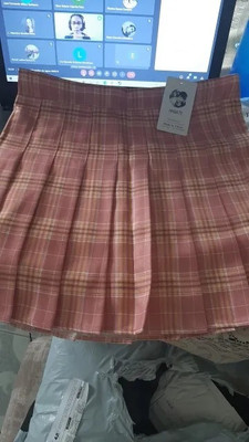 Cara Cola Self Design Women Pleated Pink Skirt