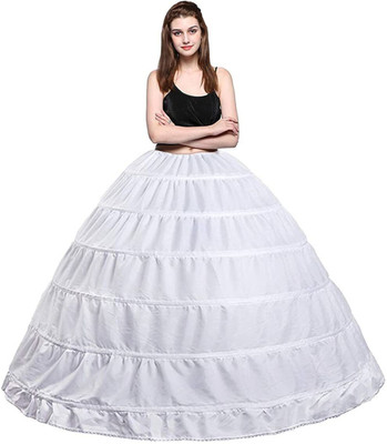 Dollfashion Applique Women Layered White Skirt