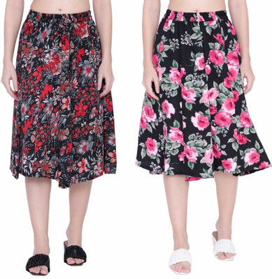 Manat Diva Printed Women A-line Multicolor Skirt