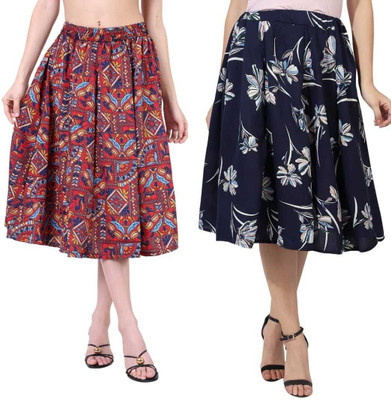 MAIYYAA COLLECTION Printed Women A-line Multicolor Skirt
