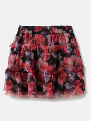 United Colors of Benetton Floral Print Girls Regular Multicolor Skirt