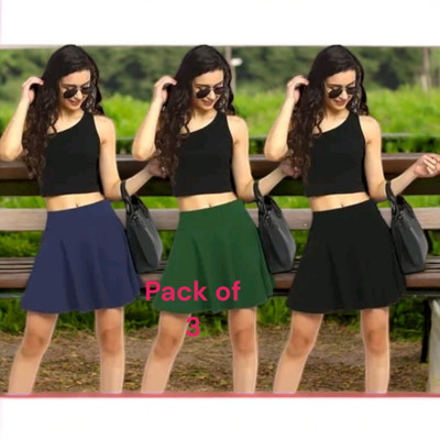 The Stanch Solid Women Flared Multicolor Skirt