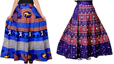Payuri-Fashion Animal Print Women Wrap Around Multicolor Skirt