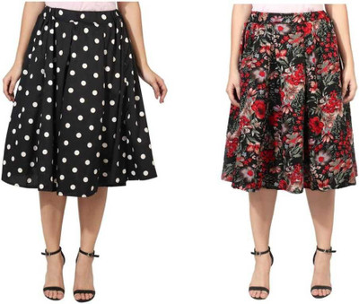 MAIYYAA COLLECTION Printed, Polka Print Women A-line Multicolor Skirt