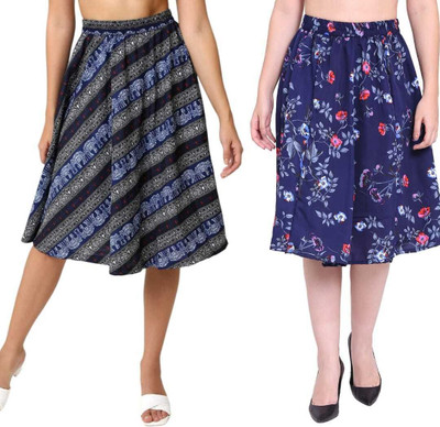 Manat Diva Printed Women A-line Multicolor Skirt
