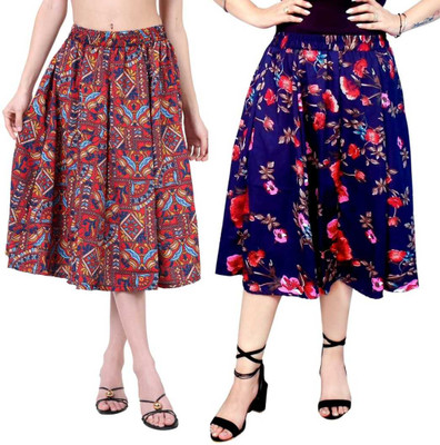 MAIYYA COLLECTION Printed Women A-line Multicolor Skirt