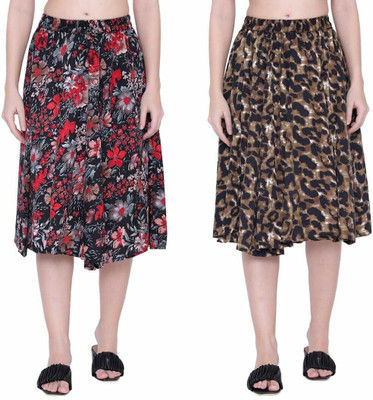 Manat Diva Printed Women A-line Multicolor Skirt