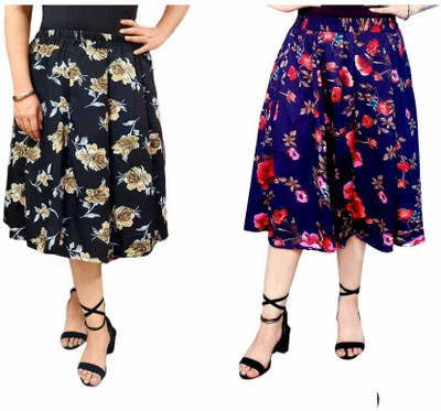 Manat Diva Printed Women A-line Multicolor Skirt