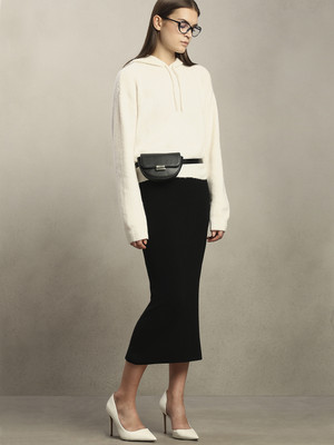 VERO MODA Solid Women A-line Black Skirt