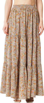 OTIRA Printed Women Flared Multicolor Skirt