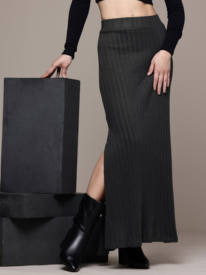 Roadster Solid Women A-line Black Skirt