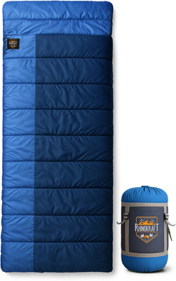 RHINOKraft Premium Quality Light Weight Nylon 1.2 Kg , 8 to 20 Degree Celsius Sleeping Bag(Blue)