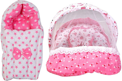 OLENE Baby Mattress with Mosquito Net/Sleeping Bed & Sleeping Bag/Carry Bag Combo Sleeping Bag