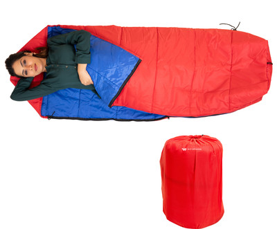 Wet Off Hood mummy-sleeping bag Sleeping Bag(Red, Blue)