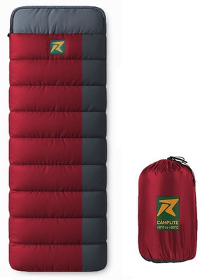 Rocksport Camplite Indoor & Outdoor Temp 8°C to 20°C, 1.1Kg (Grey & Maroon) Sleeping Bag