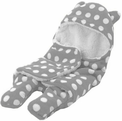 FIRST TREND Polka Printed Single Hooded Baby Blanket Sleeping Bag