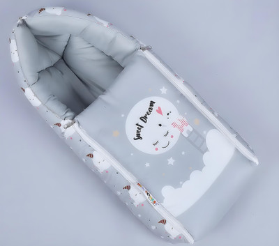 VYOM ENTERPRISE VYOME ENTERPRISE – Sweet Dream Baby Nest Bed with Zipper Closure & Cloud Print cotton cotton/fabric(Fabric, Grey)