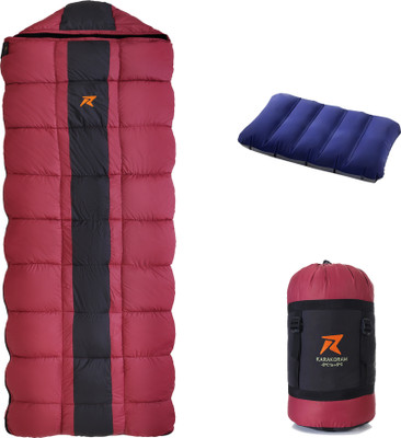 Rocksport Karakoram Rectangular -5°C Sleep Bag Camping Hiking For Adults, Free Air Pillow Sleeping Bag