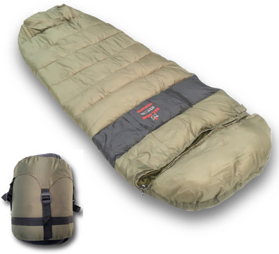 Aim Emporium Heavy Winter with Cotton Fiber Mummy Shape Sleeping Bag(Green)