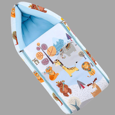 Frido Baby Sleeping Bag 3in1 Cotton Comfortable For New Born Baby Carry Bag 0-12 Month Sleeping Bag(Blue)