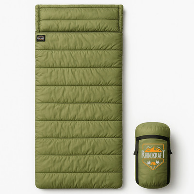 RHINOKraft Premium Quality Light Weight Nylon 1.2 Kg , 8 to 20 Degree Celsius Sleeping Bag(Multicolor)