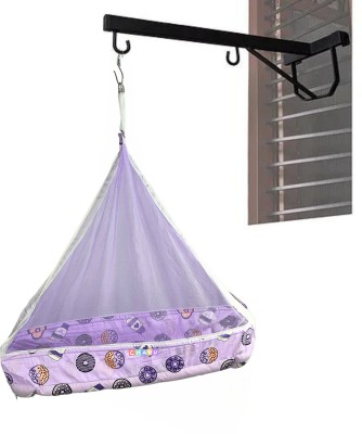 chadu Baby's Hanging Swing Cradle with Mosquito Net (0 to 18 Months) Sleeping Bag