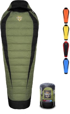 RHINOKraft ALPY115 Duck Down | Light Weight | -10 Degree | 1.5 Kg | 6.5 Ft Mummy Sleeping Bag(Multicolor)