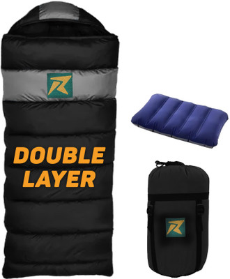 Rocksport Sleeping Bag for Camping Hiking Traveling and Outdoors|Rectangular Shape|Adult Sleeping Bag(Black)
