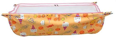 A to Z Hub Baby Hammock Ghodiyu/Khoyu Soft Cotton Cloth with Mosquito Net(Orange)