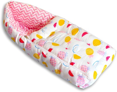 VParents Baby Sleeping Bag Cum Carrying Bag Cotton, 0-6 Months (Pink) Sleeping Bag