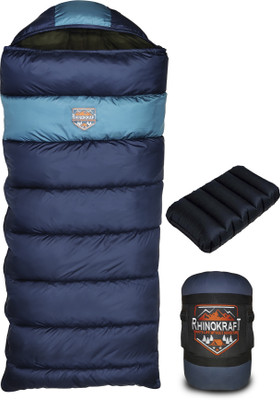RHINOKraft Ultra Light 0 Degree Envelope Reliance Cotton Fibre Navy Blue Sleeping Bag