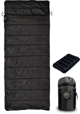 RHINOKraft Premium Quality Light Weight Nylon 1.2 Kg , 8 to 20 Degree Celsius Sleeping Bag(Black)