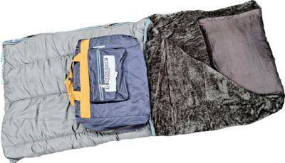 AL Sahahabuddin International Adults 5° C to 15 ° C Lightweight Rectangular shape for Traveling and Outdoors Sleeping Bag(Grey)