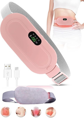 Shopeleven Portable Lower Back Pain Relief Fast Heating Pad, 3-Speed Temperature Adjustment Back Pain Relief Menstrual Heating Pad Speed Massage 4 Modes Massager Massager(Pink)