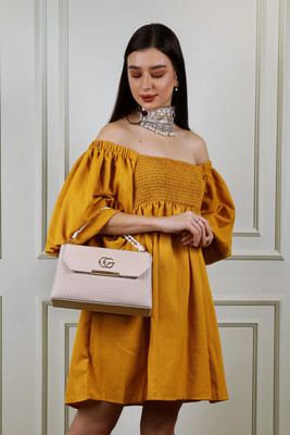 CGALORE Beige Sling Bag Sling bag for woman daily use party wear woman sling bsg