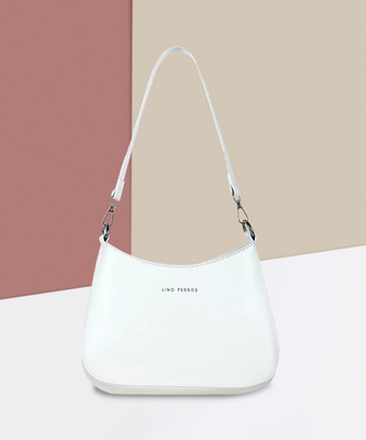 LINO PERROS White Shoulder Bag Womens White Handbag