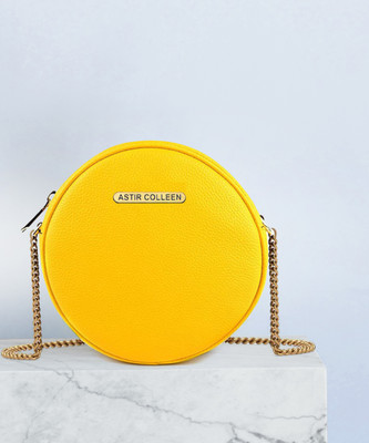 ASTIR COLLEEN Yellow Sling Bag Women's & Girl's Sling Bag - Round Plain