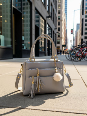 Cleto Grey Messenger Bag Sling Bag for women | grey trendy handbags | girls fancy purse