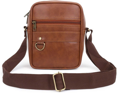 Prime Carry Tan Sling Bag Sling Bag for Men & Women, Crossbody Bag | Chest Side Bag for Travel, Office
